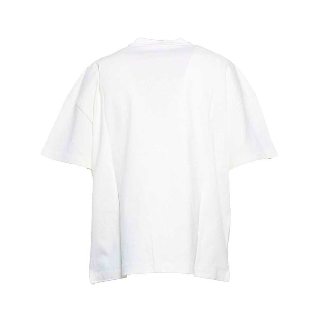 Jil Sander Boxy White T-Shirt With Contrasting Logo Print