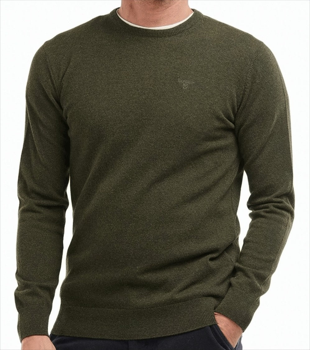 Barbour Classic Fit Lambswool Sweater With Embroidered Detail