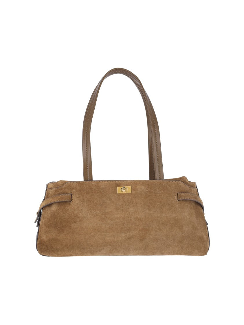 Anya Hindmarch Brown Wilson Suede Shoulder Bag