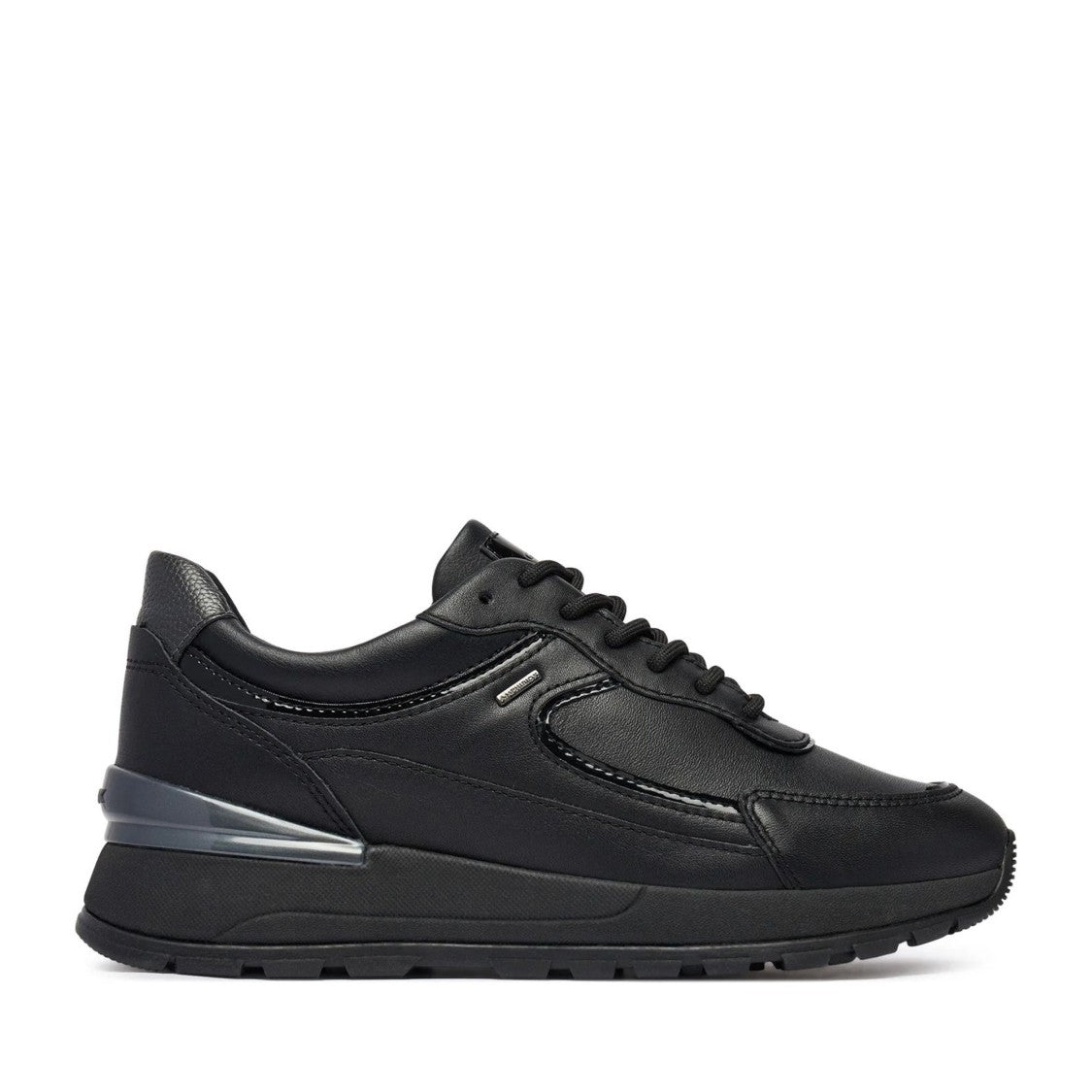 Geox Black Desya Leisure Low-Profile Leather Sneakers