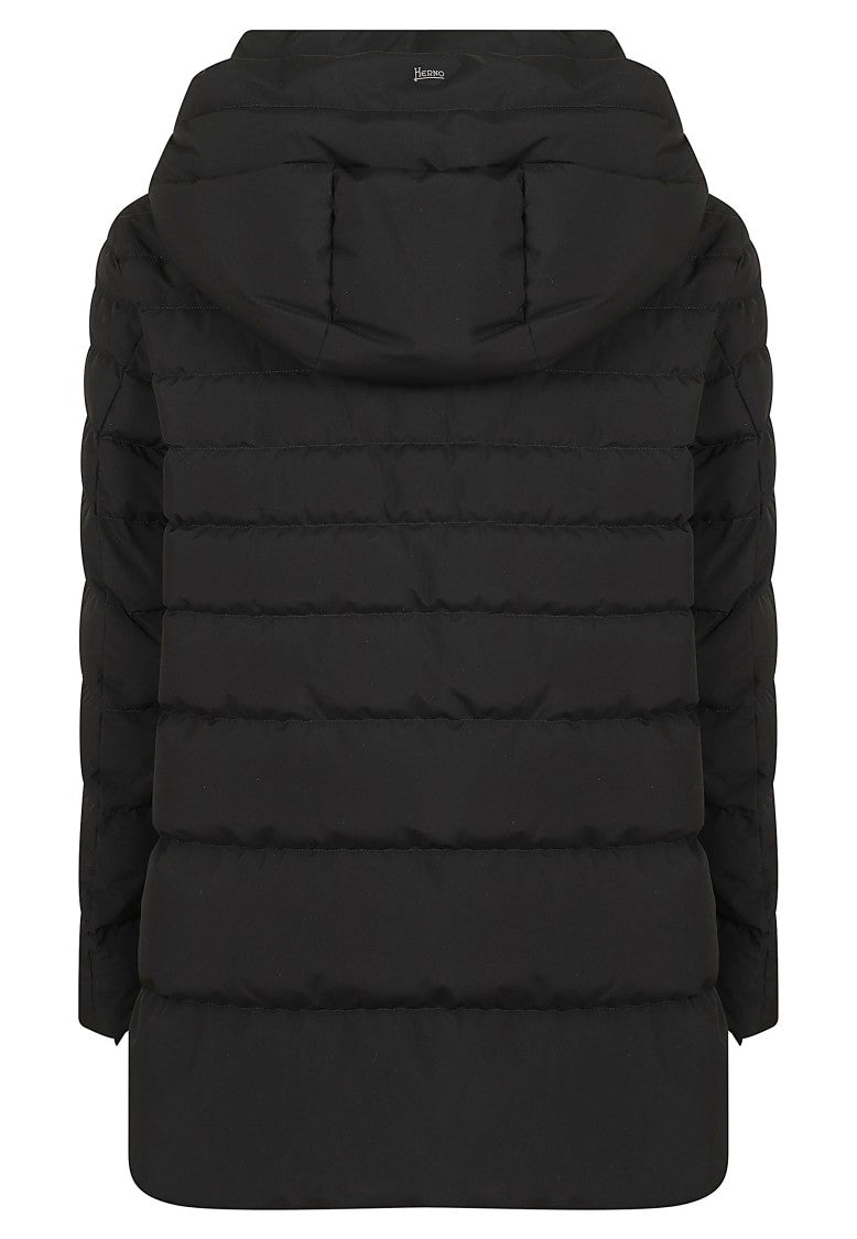 Herno A-Shape Down Jacket With Integrated Hood And Goose Down Padding