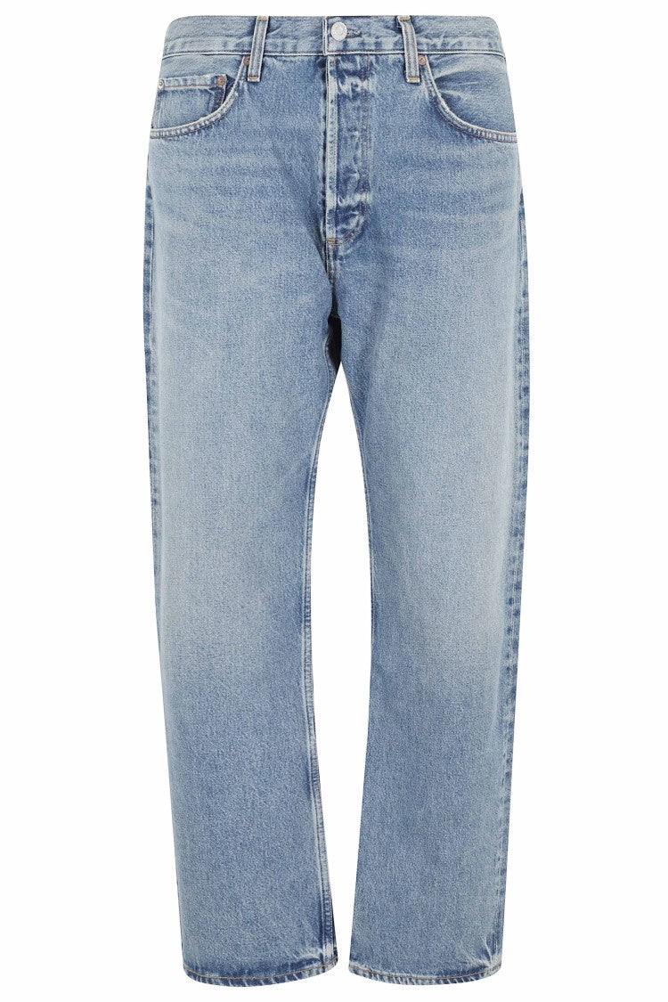 Agolde Indigo Magnus Button-Fly Cotton Straight-Leg Jeans