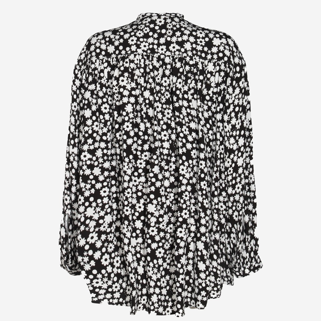 Marni Flowing Floral Patterned Shirt With High Neckline