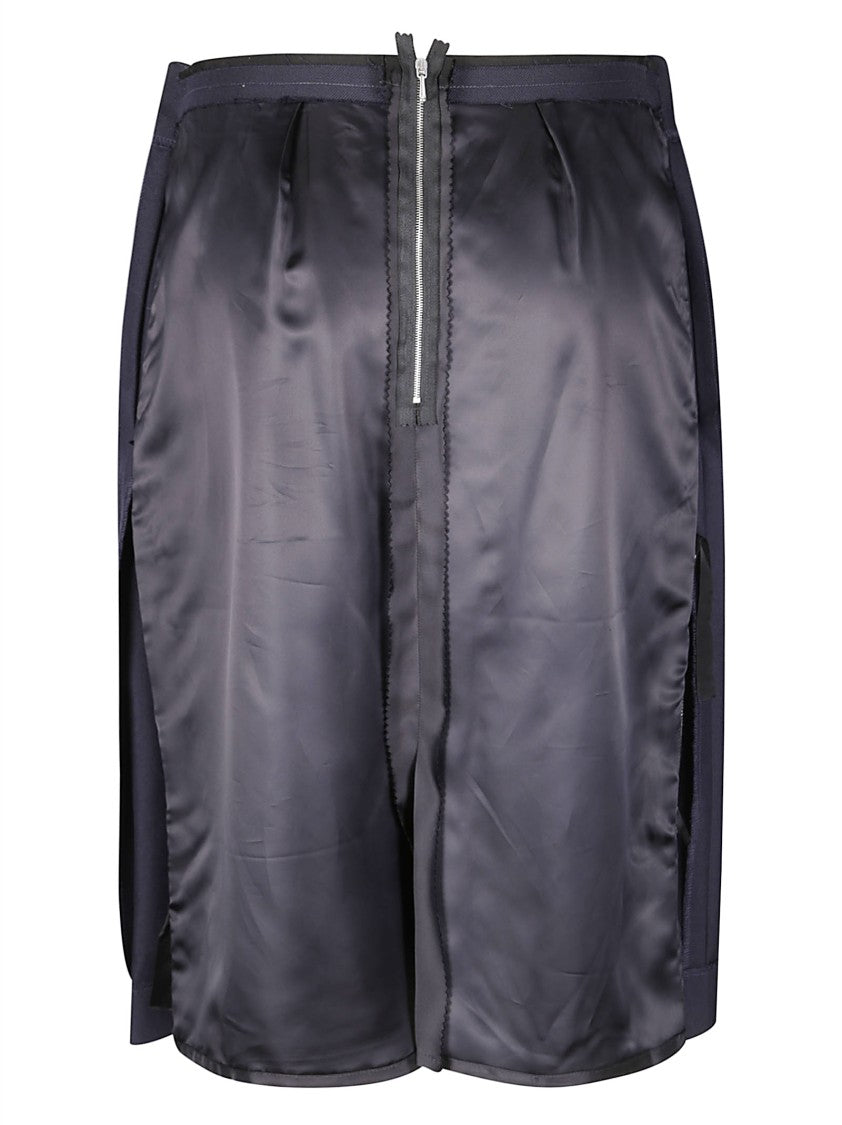 Maison Margiela Layered Midi Skirt With Rear Zipper