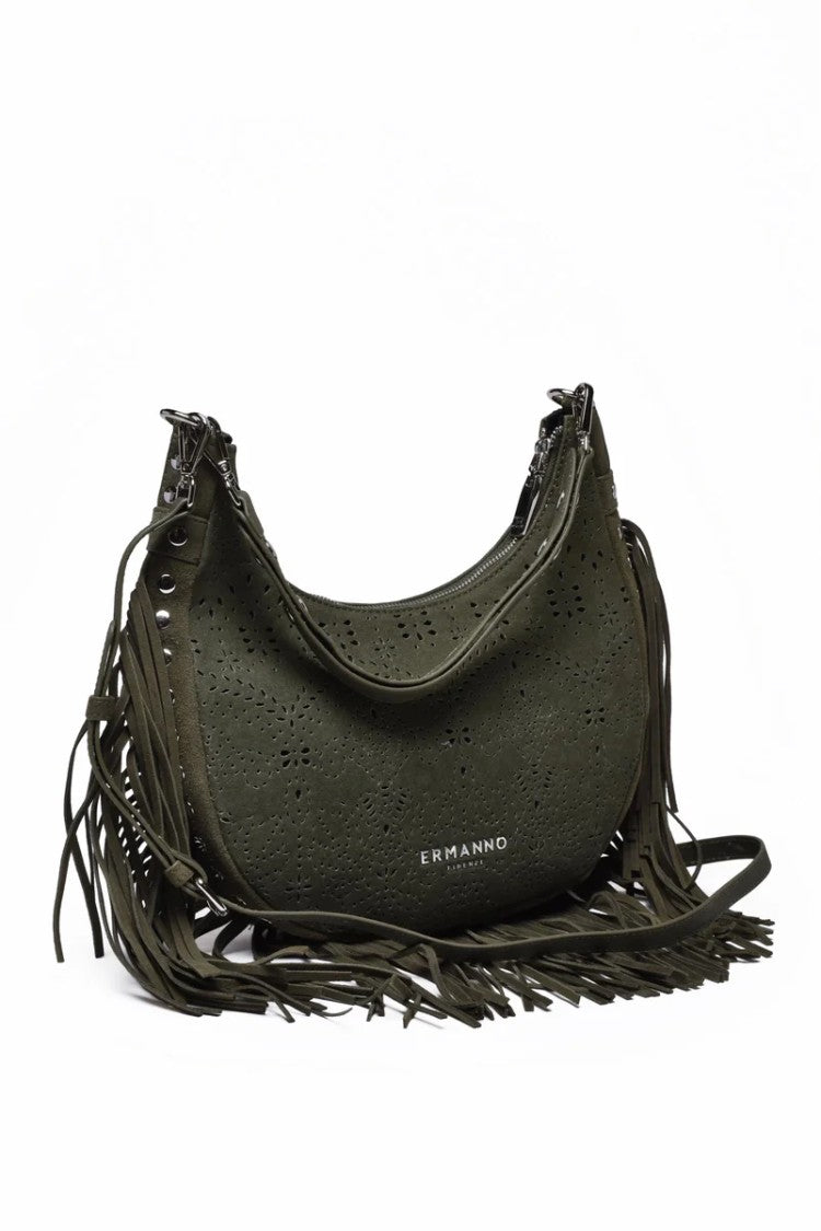Ermanno Firenze Hobo Terra Canvas Sangallo - Military Green