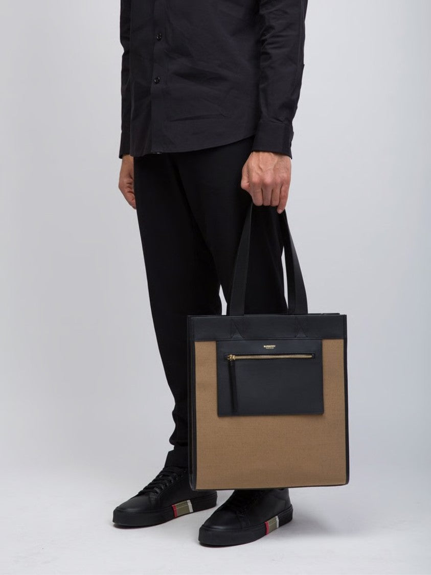 Burberry Pk Logo Tote Bag