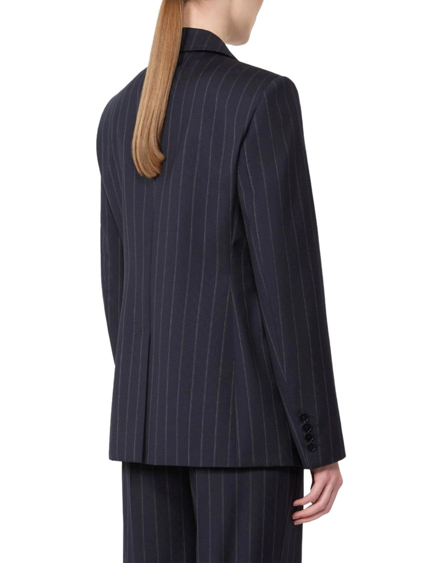 Max Mara Double-Breasted Tailored Blazer With Pinstripes