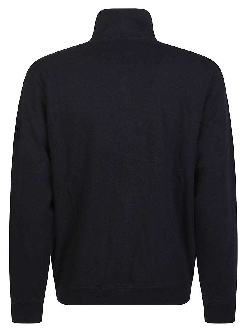 Stone Island Full Zip Up Cotton Sweatshirt