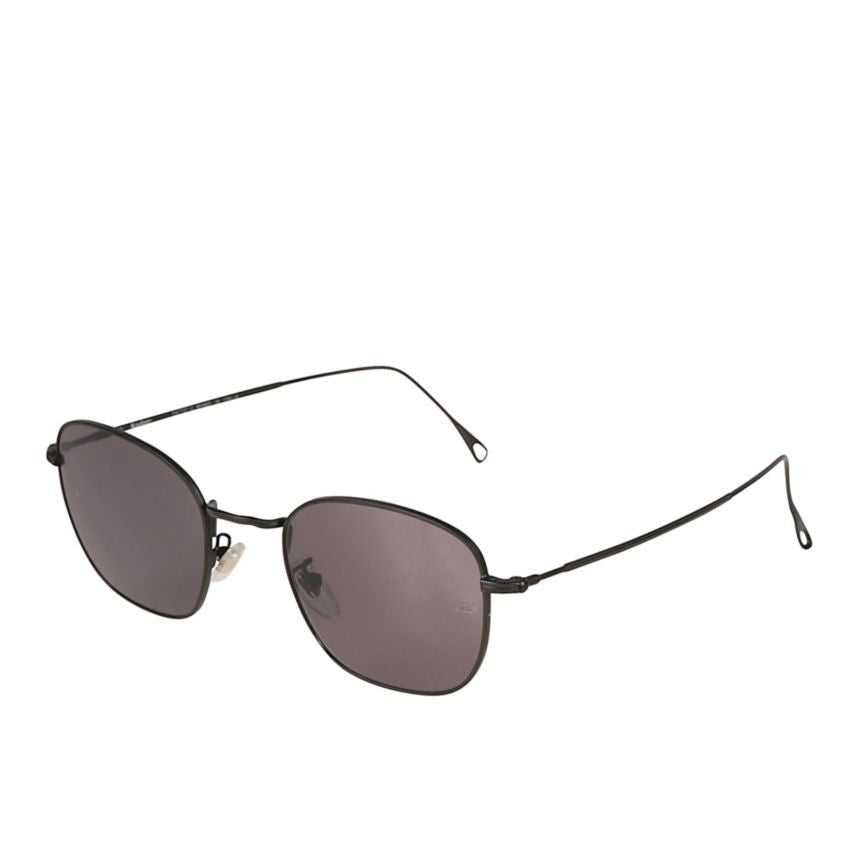 Kador Backy Rectangular Black Metal Sunglasses With Adjustable Nose Pads