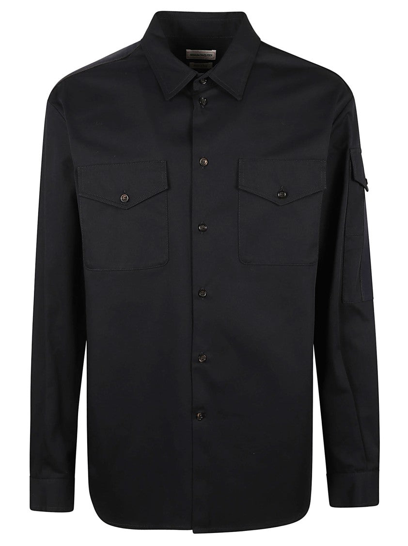 Alexander Mcqueen Structured Button-Up Shirt With Chest Pockets