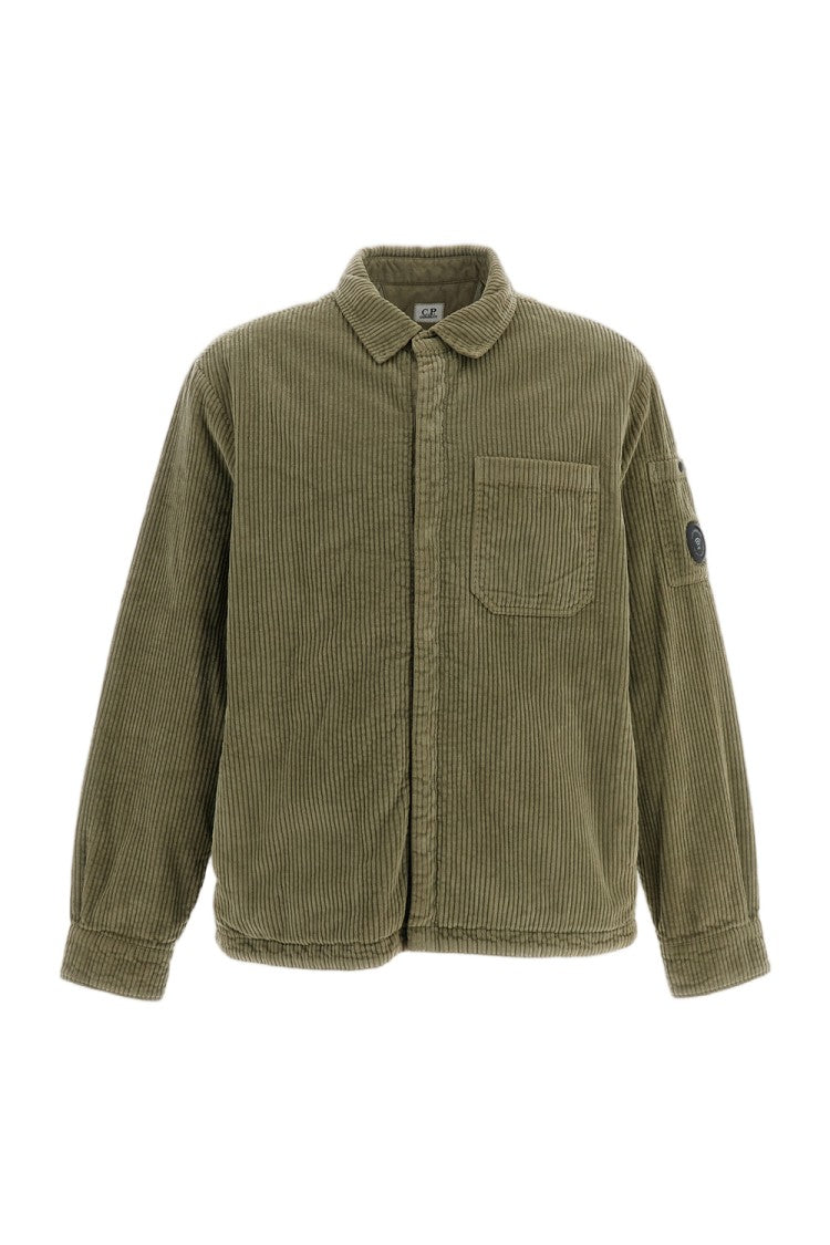 C.P. Company Green Padded Corduroy Goggle Overshirt