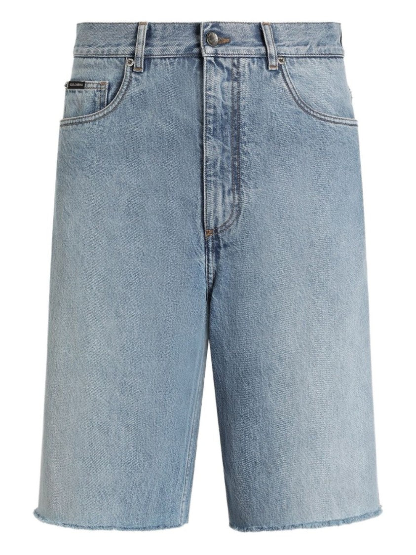 Dolce & Gabbana Light Blue Relaxed Denim Shorts