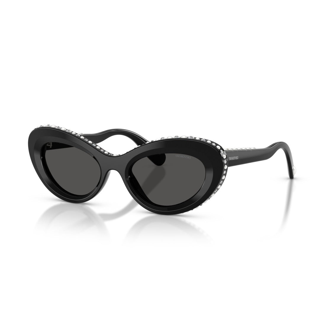 Swarovski 0Sk6061u Cat-Eye Sunglasses With Crystal-Embellished Frame