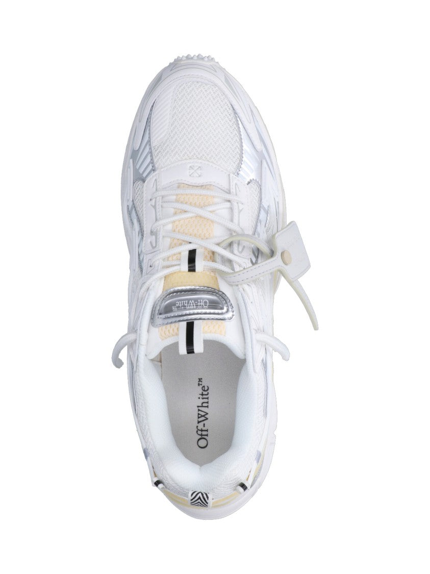 Off-White Futuristic White Sneakers With Textured Sole