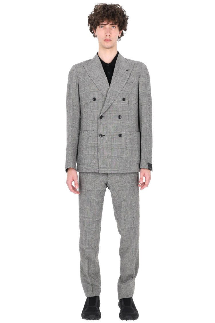Tagliatore Montecarlo Seersucker Wool Double-Breasted Suit