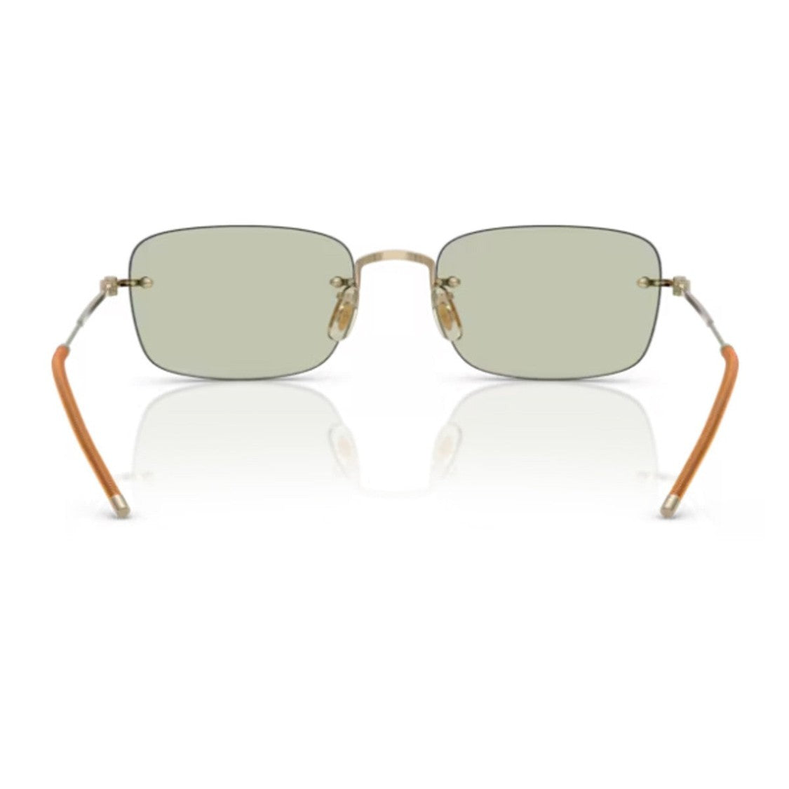 Oliver Peoples Gold Tk-10 Ov1359t Titanium Rectangular Sunglasses