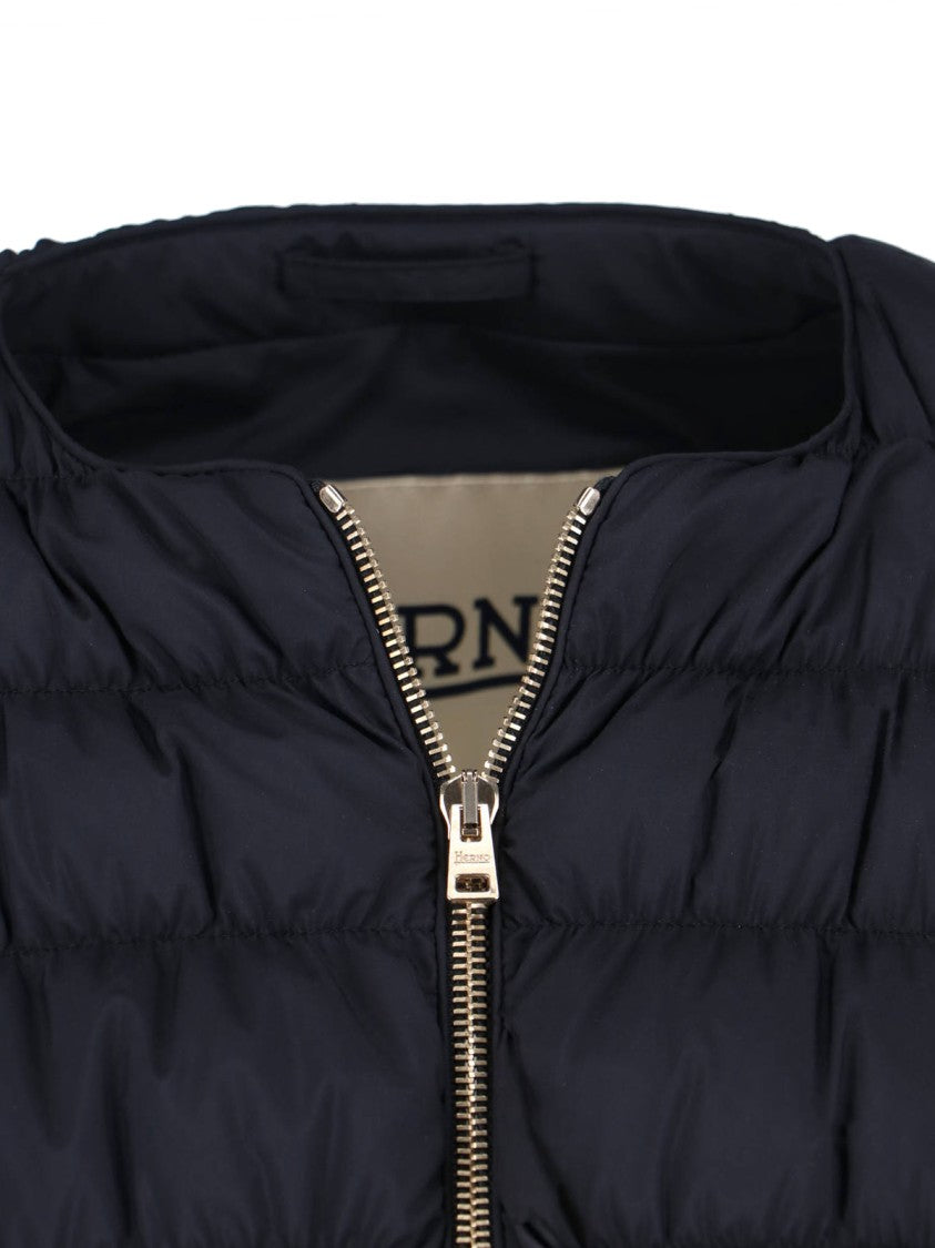 Herno Tailored Black Jacket With High Collar