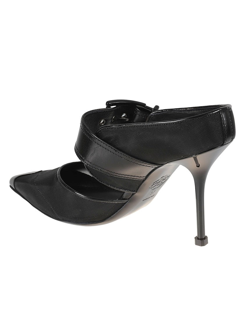 Alexander Mcqueen Black Heels With Pointed Toe