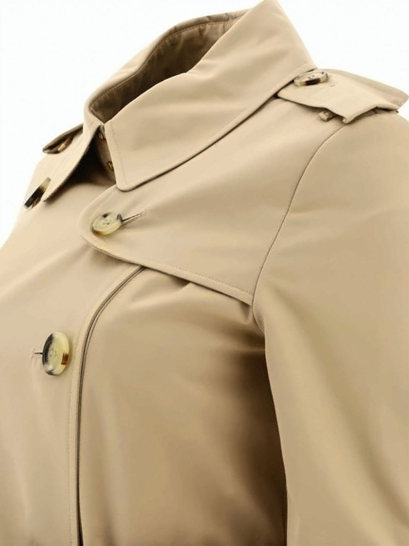 Burberry Belted Classic Trench Coat With Double-Breasted Front