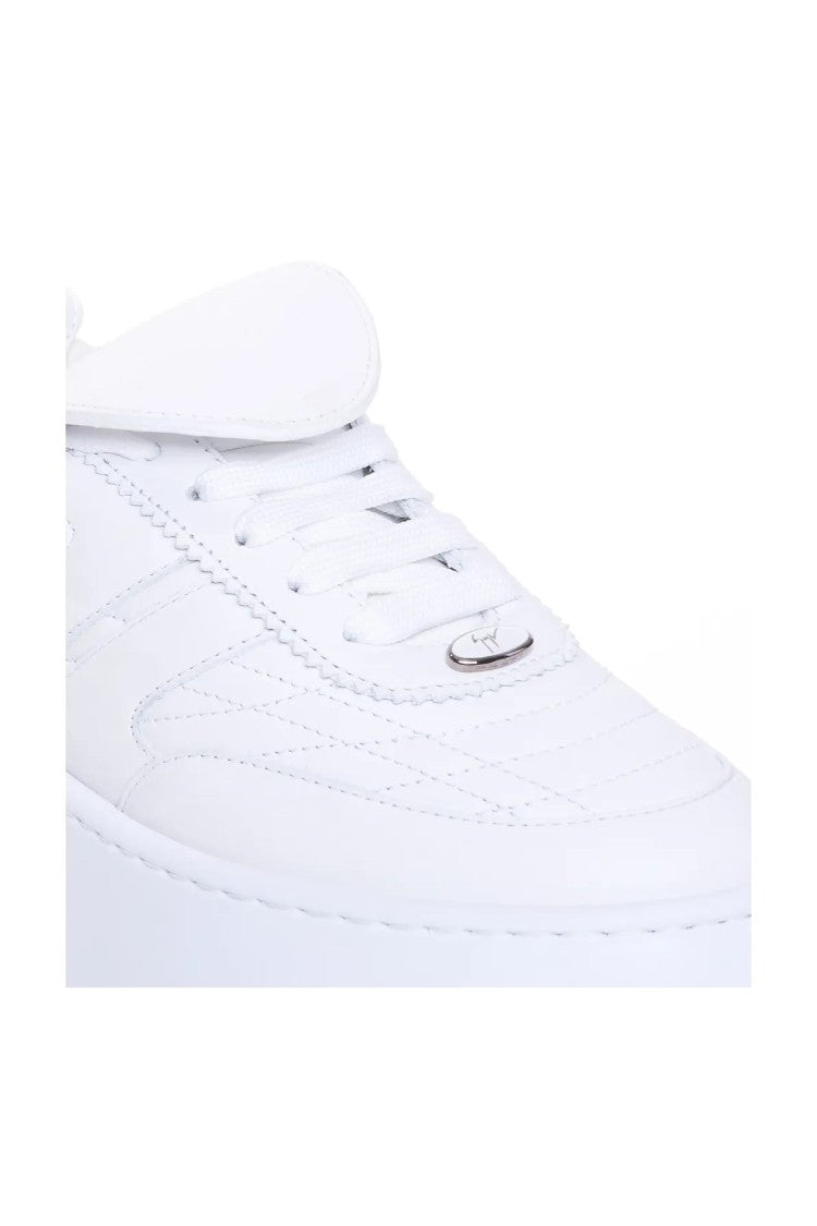 Giuseppe Zanotti White Platform Leather Low-Top Sneakers