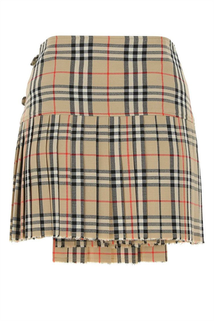 Burberry Embroidered Wool Mini Skirt