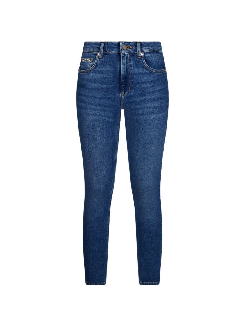 Liu Jo Blue Stone Wash Embellished Jeans
