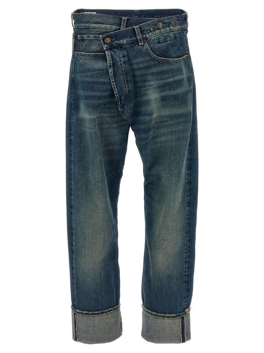 R13 Cuffed Crossover' Jeans
