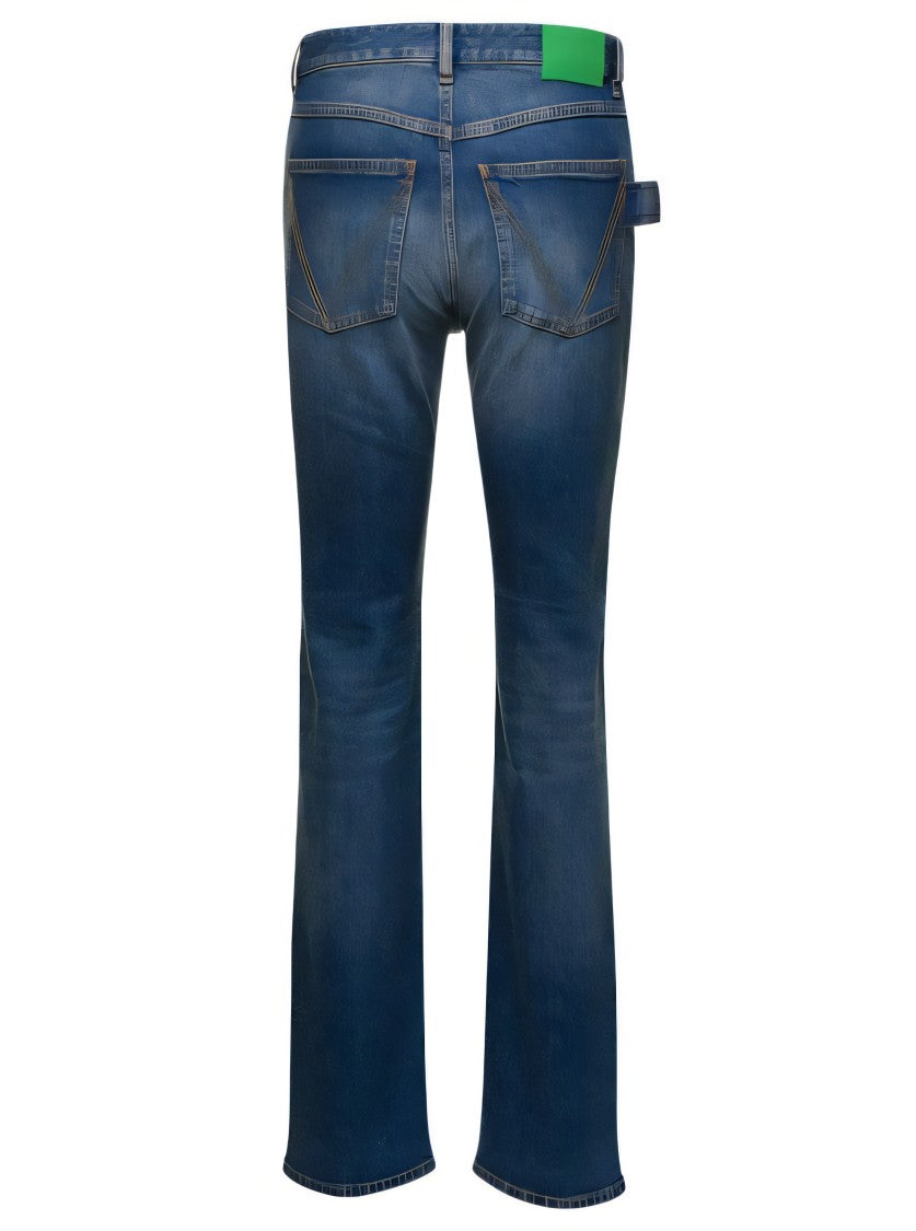 Bottega Veneta Faded Blue Straight-Leg Denim Pants