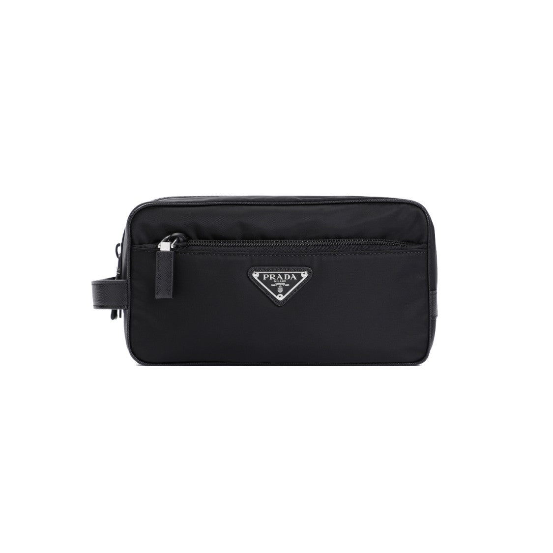 Prada Rectangular Beauty Case With Signature Triangle Logo