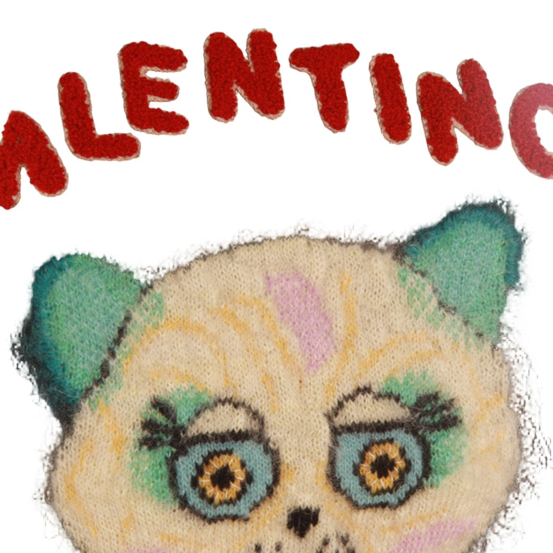 Valentino Sleeveless Sweater Vest With Cat Graphic