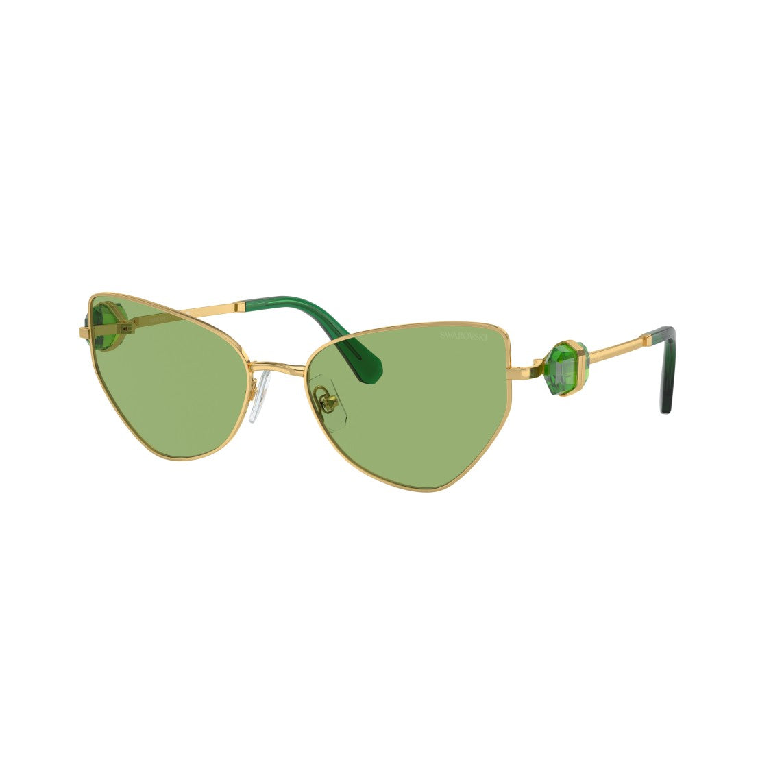 Swarovski 0Sk7003 Cat-Eye Sunglasses With Green Tinted Lenses