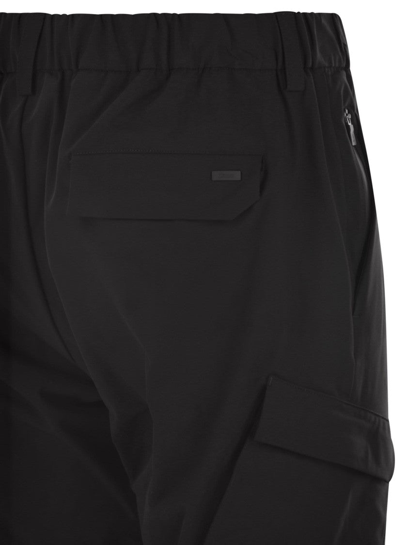 Herno Cargo Trousers With Mechanical Stretch Yarn