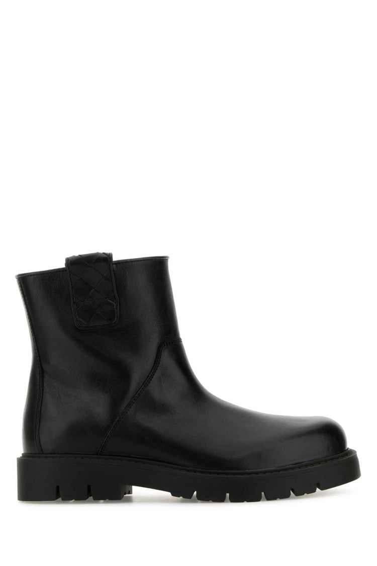 Bottega Veneta Black Leather Haddock Ankle Boots