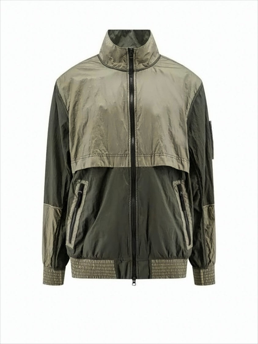 Stone Island Two-Tone Nylon Lightweight Bomber Jacket