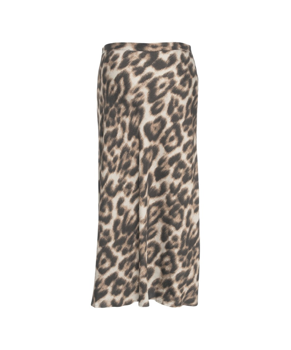Jucca Midi Skirt With Exotic Animal Print Design