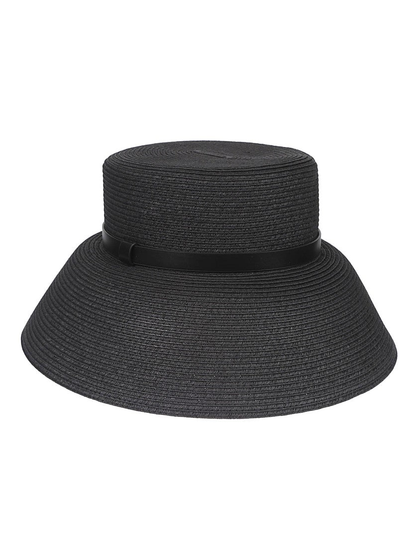Max Mara Wide-Brimmed Textured Hat With Smooth Band