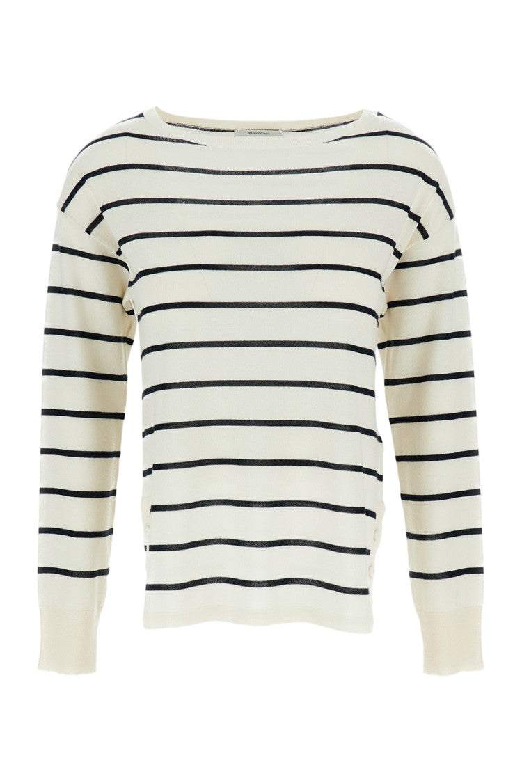 Max Mara Silk And Cashmere Striped Sweater