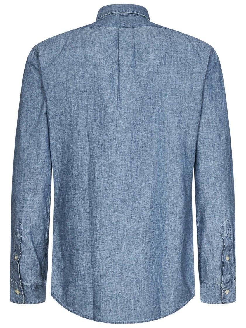 Polo Ralph Lauren Indigo Chambray Shirt With Slim-Fit
