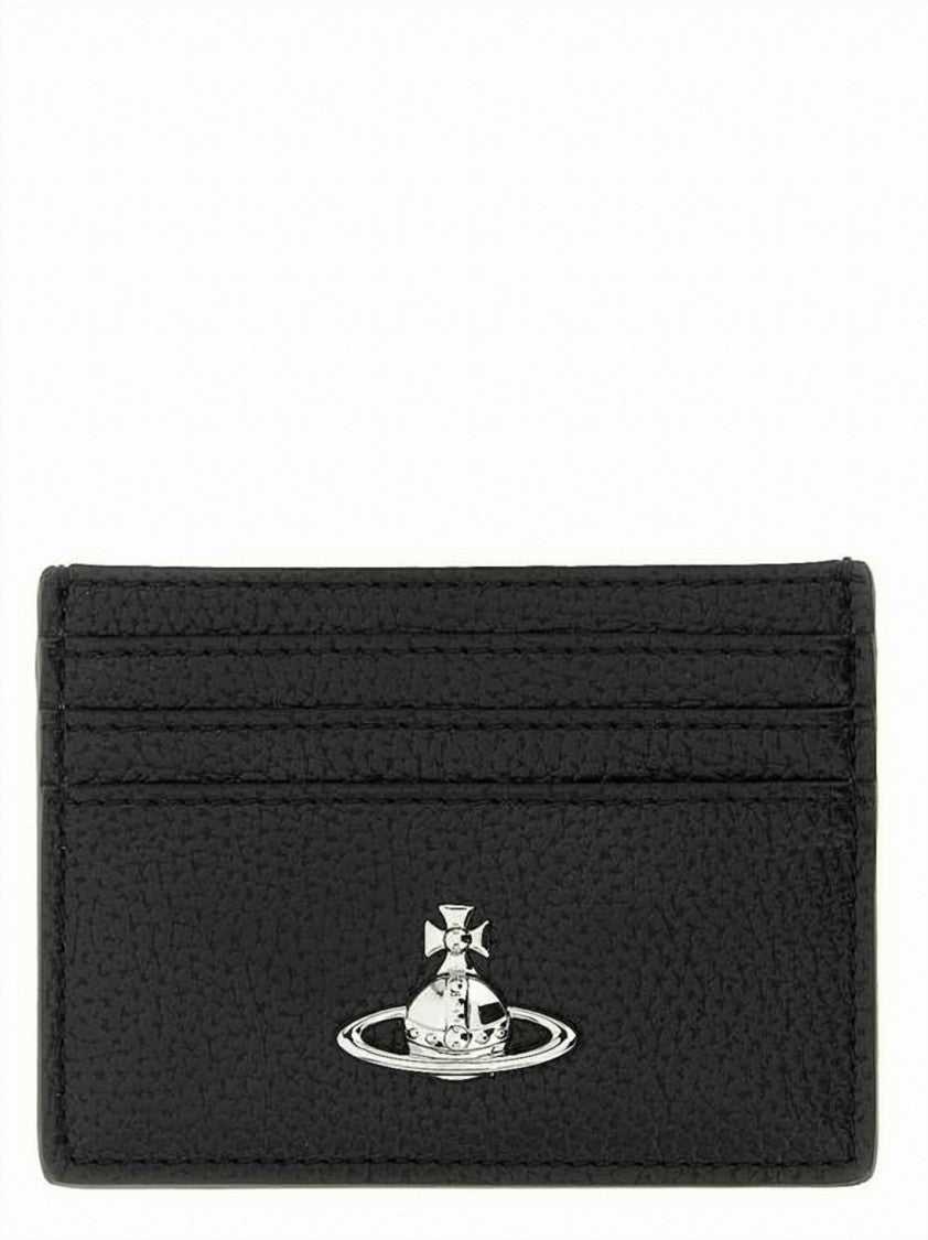 Vivienne Westwood Textured Black Card Wallet