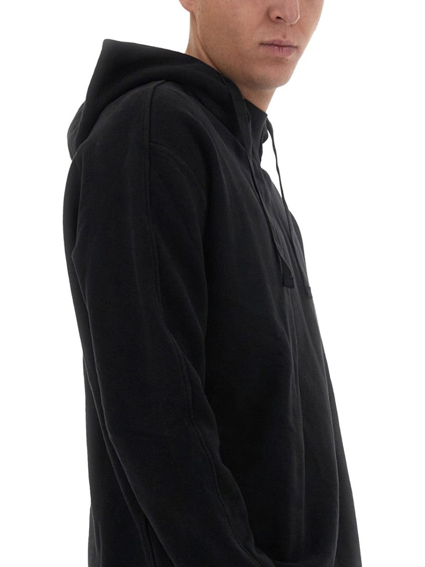 Ten C Black Sweatshirt With Logo Detailing