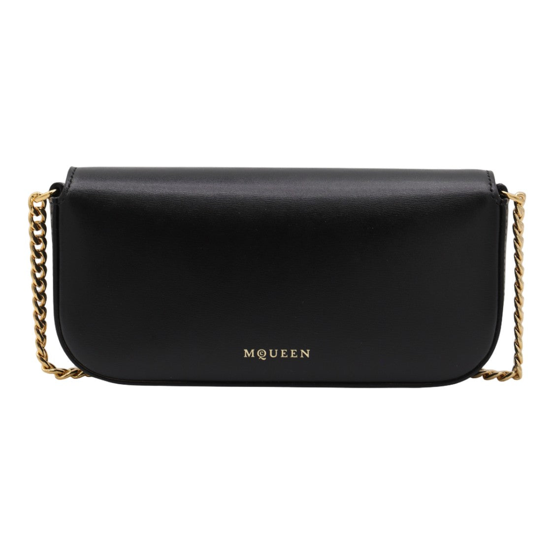 Alexander Mcqueen Rectangular Black Bag With Cross Skull Clasp