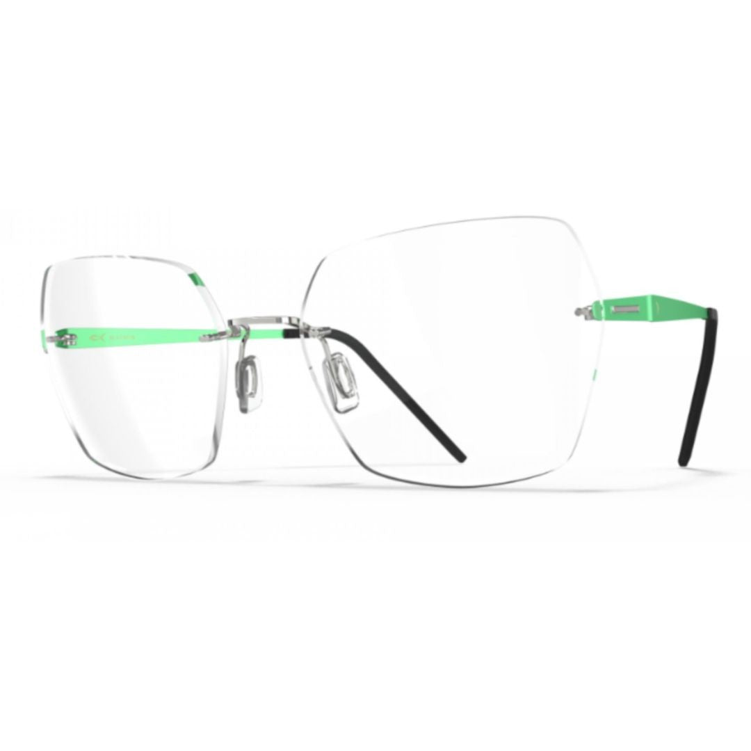 Blackfin Bf1073 Aero Loop B3-P1 Rimless Geometric Eyeglasses With Vibrant Accents