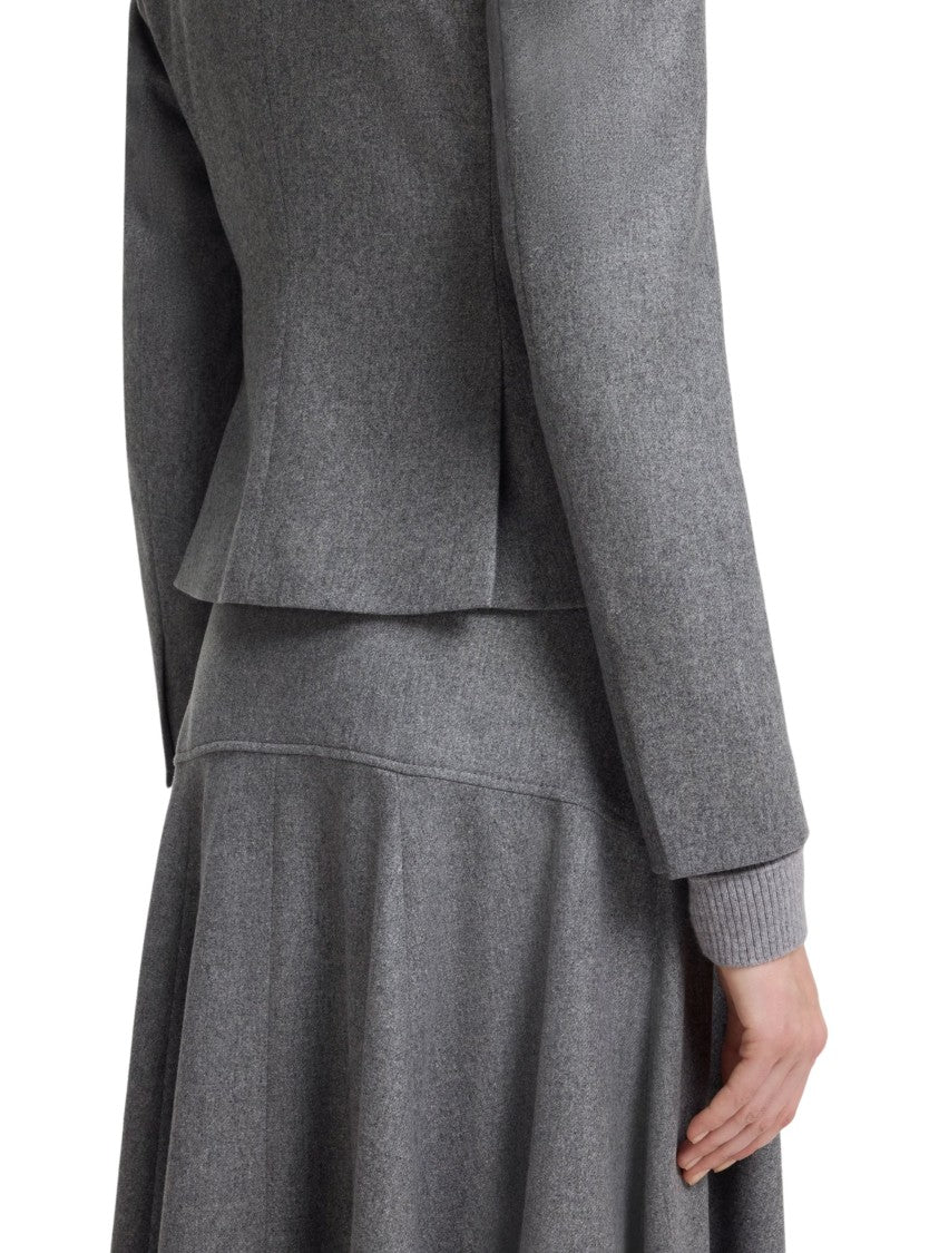 Boss Melange Wool Flannel Slim-Fit Blazer