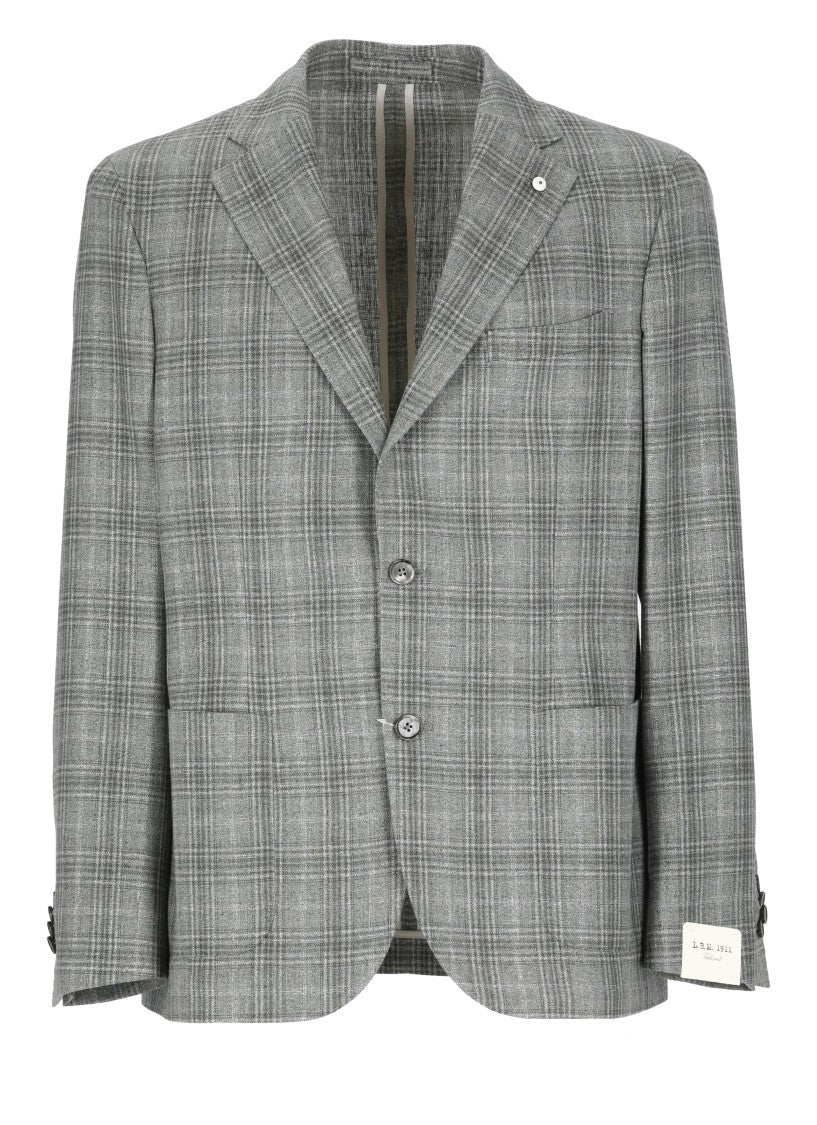 Lubiam Grey Silk And Wool Jacket