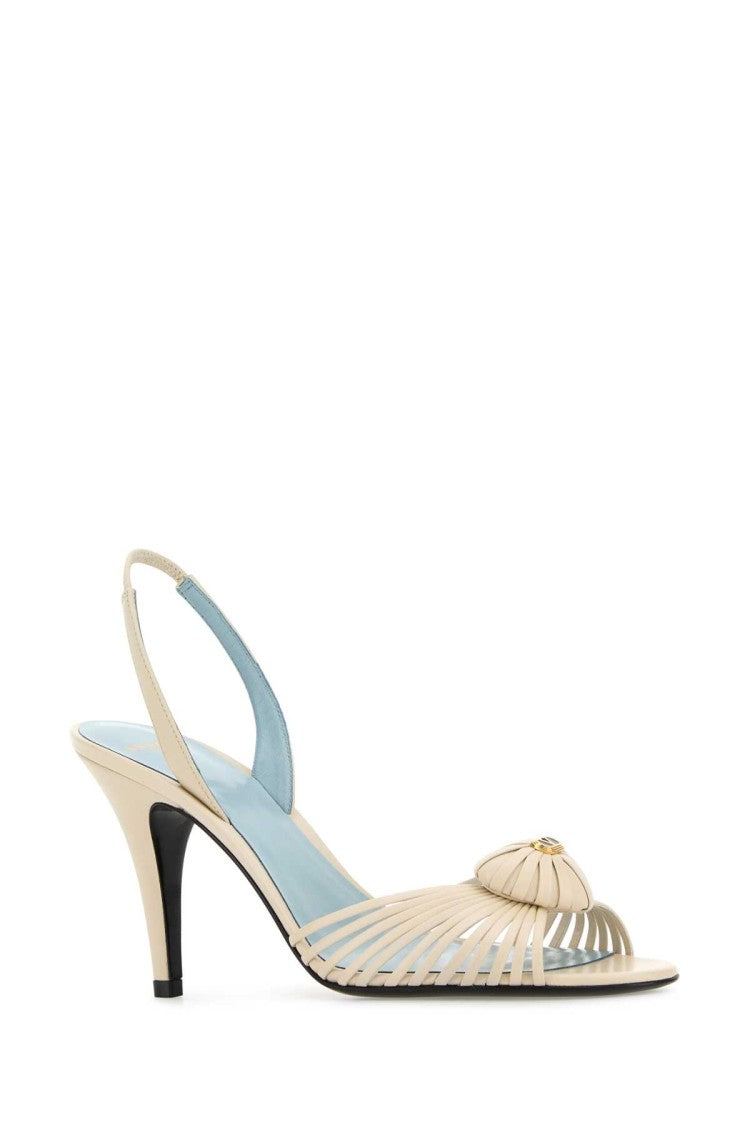 Valentino Garavani Ivory Leather Royal Sandals
