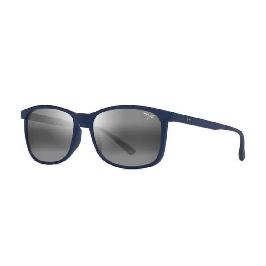 Maui Jim Hulili Matte Navy Rectangular Sunglasses With Gradient Grey Lenses