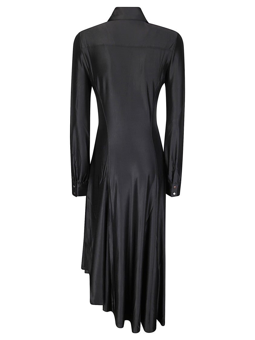 Paco Rabanne Draped Mini Dress With Long Sleeves