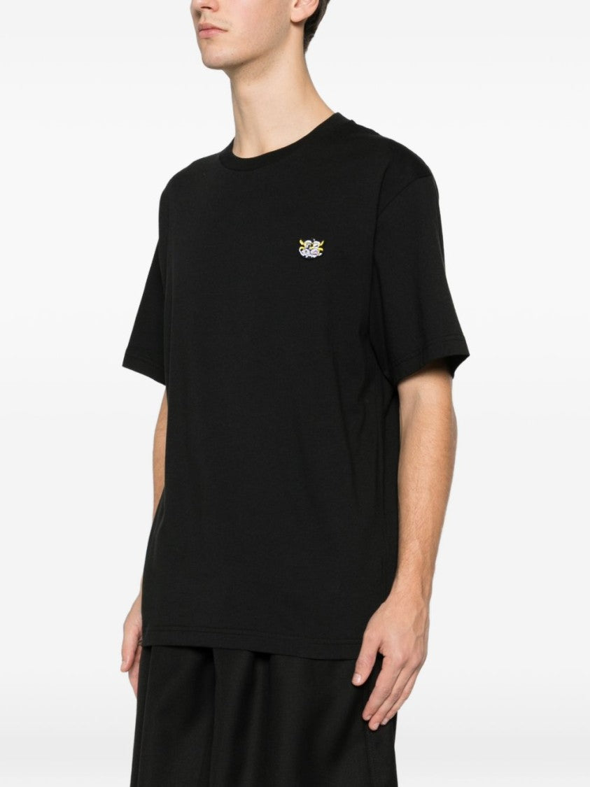 Kenzo Classic-Fit Black Cotton T-Shirt With Subtle Logo Detail