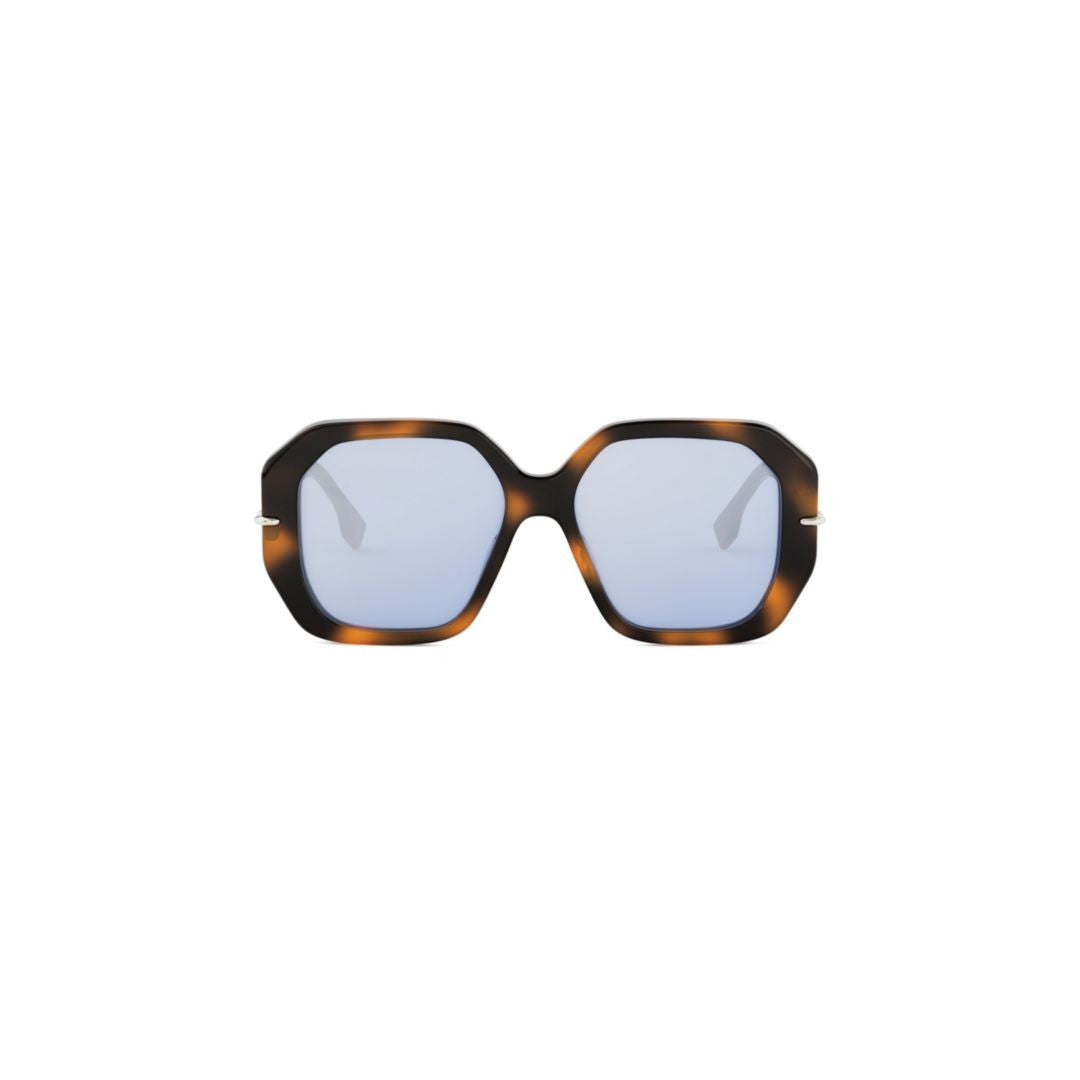 Fendi Fe40173i Oversized Geometric Tortoiseshell Sunglasses