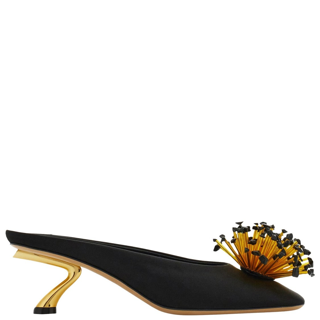 Salvatore Ferragamo Fabric Sculpted Heel Pumps